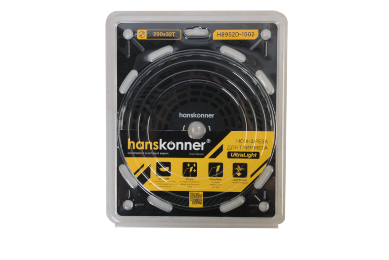Фреза для бензотрим., Ultra Light 230мм x 25,4x32, с тверд. напайк., Hanskonner