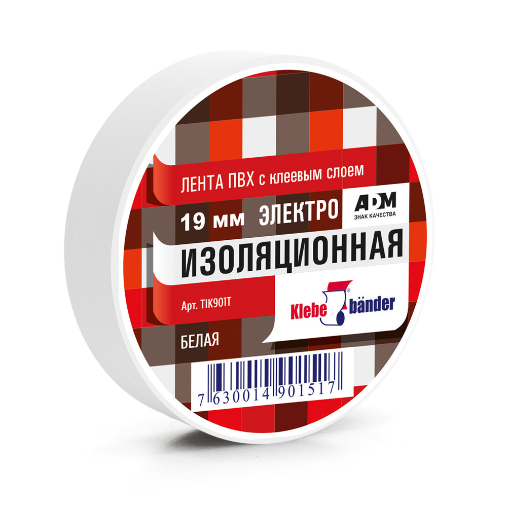 Изолента ПВХ 19 х 20 белая Klebebander