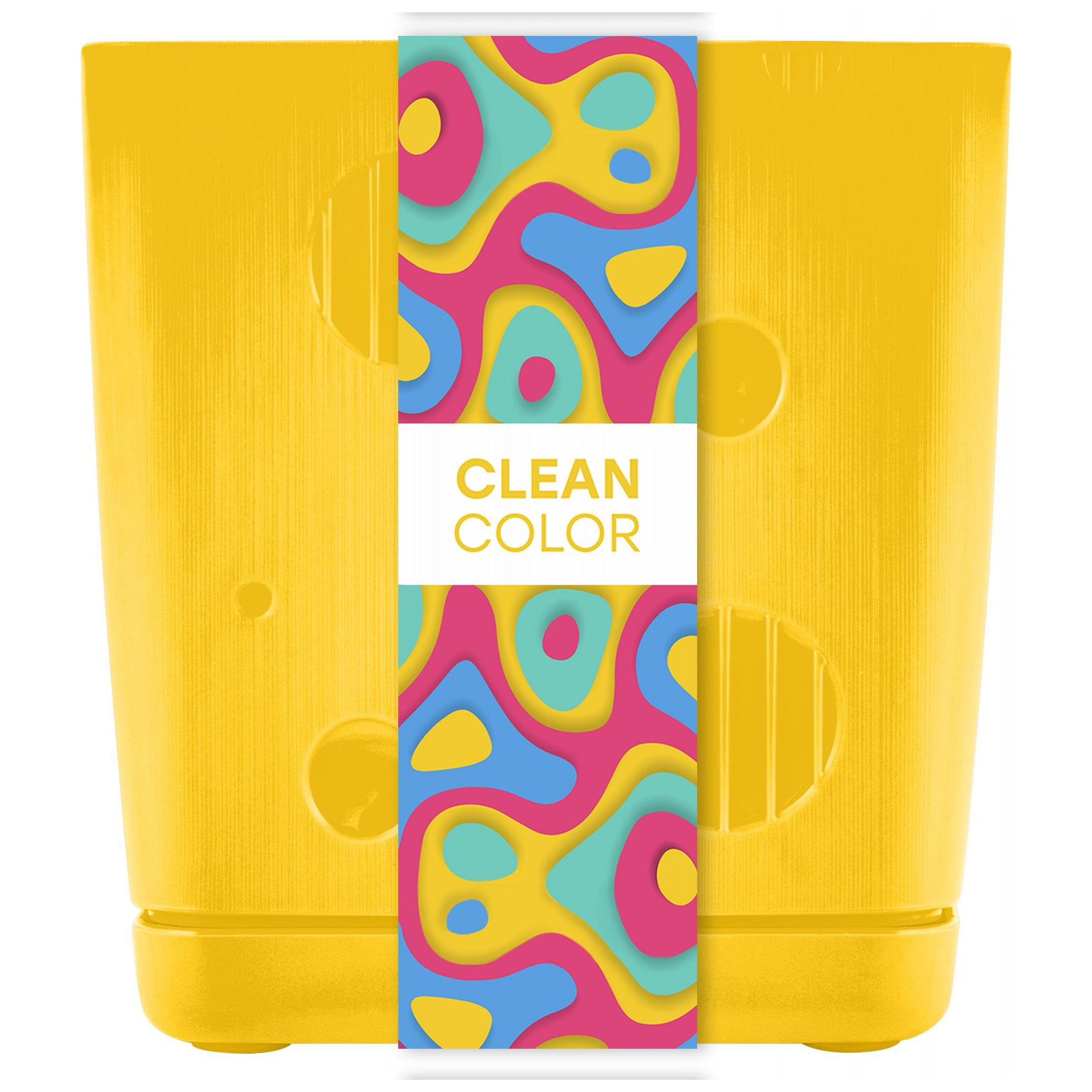 Горшок для цветов InGreen Clean Color, 0.8 л, cosmic yellow