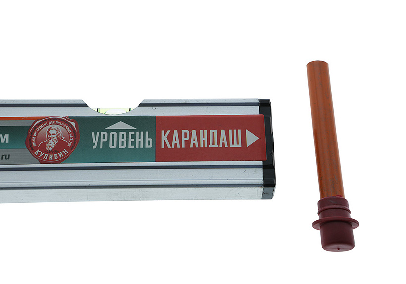 Угольник с уровнем и карандашом КУЛИБИН,350 мм, нерж.сталь,Sturm!