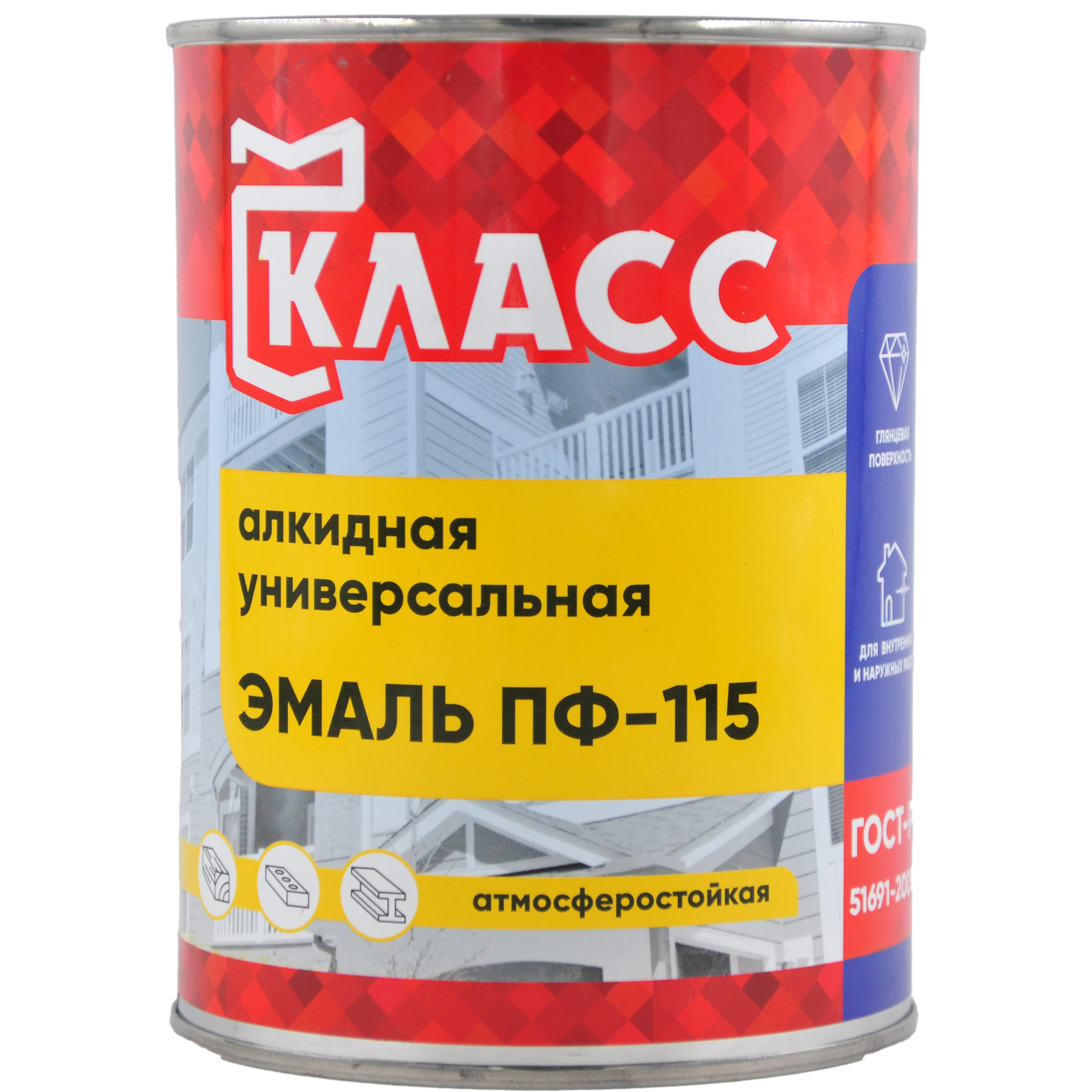 Эмаль ПФ-115 серый (0,9 кг) Класс 24