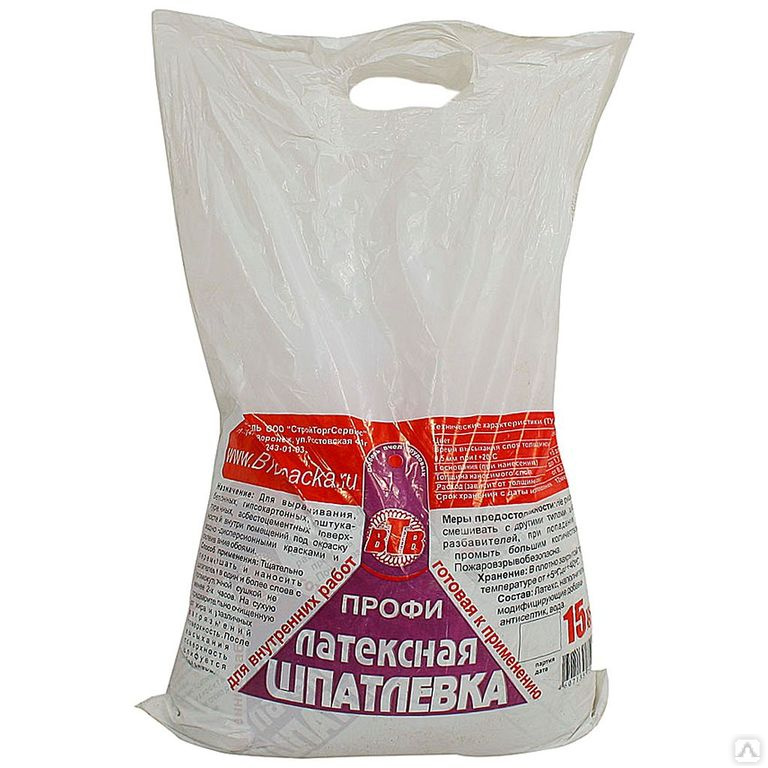 Шпатлевка латексная ВТВ Профи, 15 кг пакет