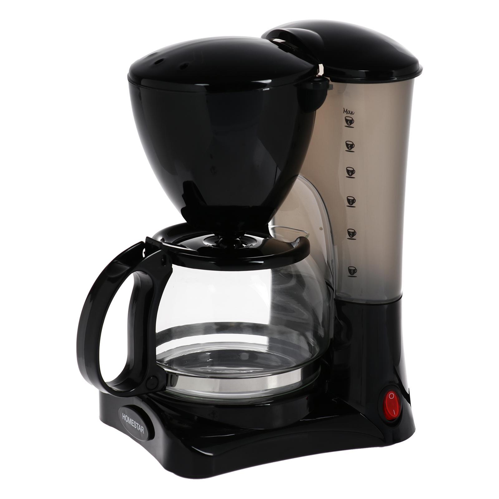 Кофеварка HOMESTAR HS-2021, капельная, 550 Вт, 0.6 л, черная