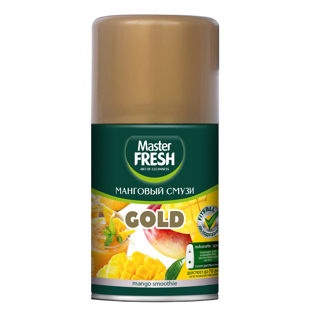 Сменный баллон освежителя воздуха Master Fresh Gold Манговый смузи, 250 мл