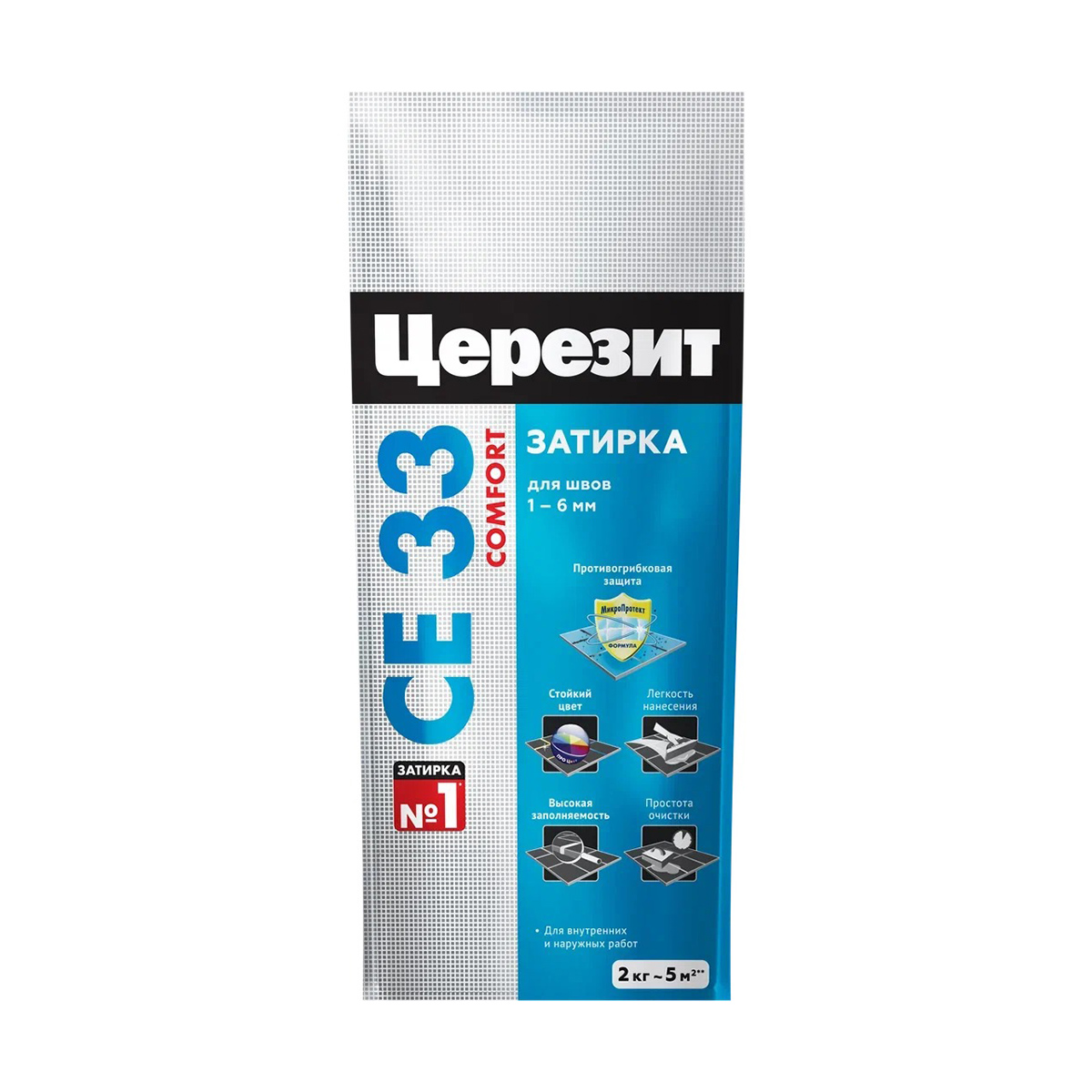 Затирка Церезит (Ceresit) CE 33 Comfort №34, розовая, 2 кг