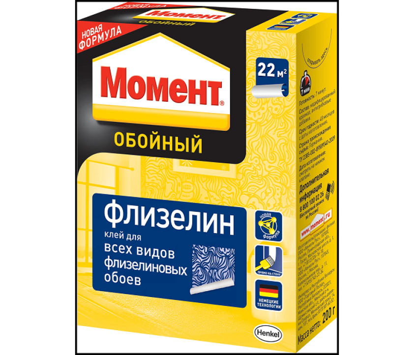 Обойный клей МОМЕНТ ФЛИЗЕЛИН, 200 г