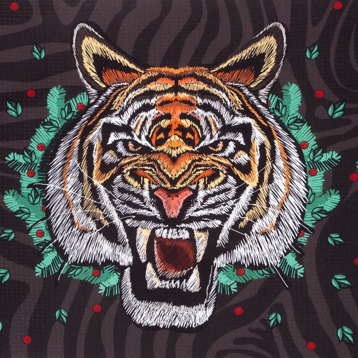 Полотенце Этель Tiger 70х146±2 см, 100% хлопок 160гр/м2