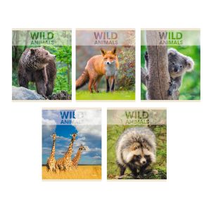 Тетрадь 96 листов, клетка Wild animals