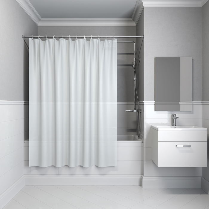 Штора для ванной IDDIS Promo P08PV11i11, 180 x 180 см, PEVA