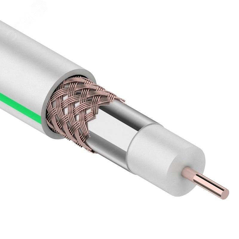 Кабель коаксиальный PROconnect SAT 703 B, Cu/Al/Cu 64%,75 Ом, бухта 100м,бел.(О)