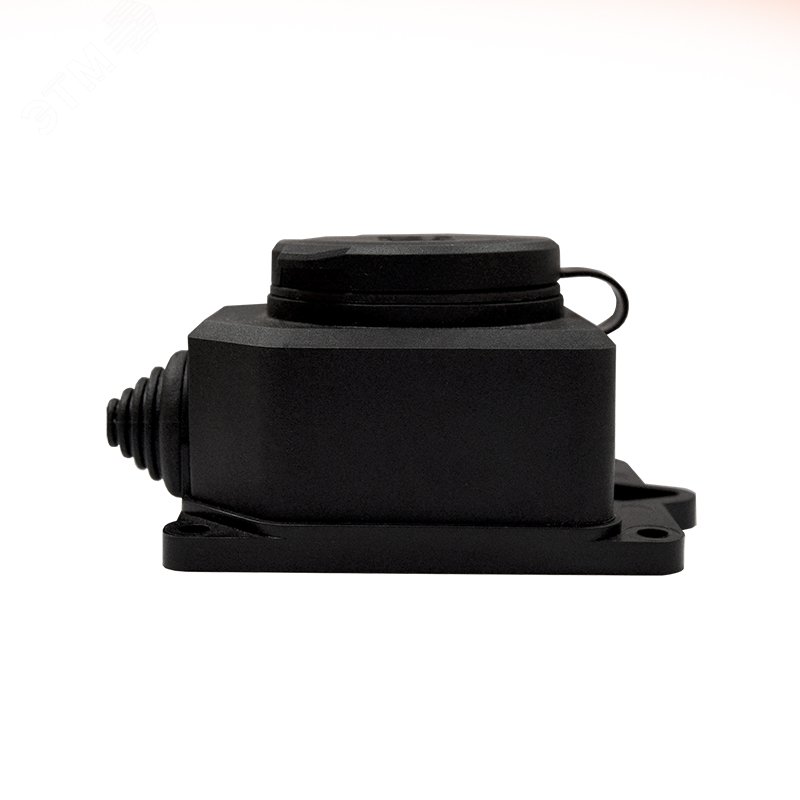 Розетка настенная 1-м 1ф "КОМПАКТ" с загл IP44 16А каучук черный UNIVersal 3032