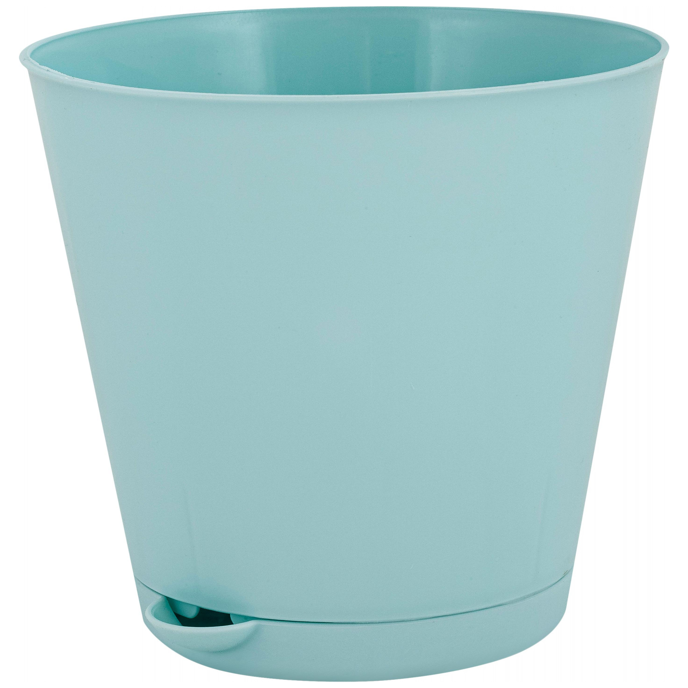 Горшок для цветов InGreen Easy Grow, D 226 мм, 5 л, с прикорневым поливом, небесный