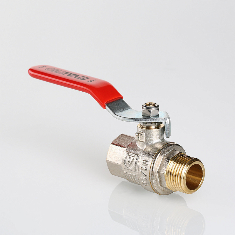 Кран шаровой Valtec BASE, стальная рукоятка 1/2" вн.-нар.