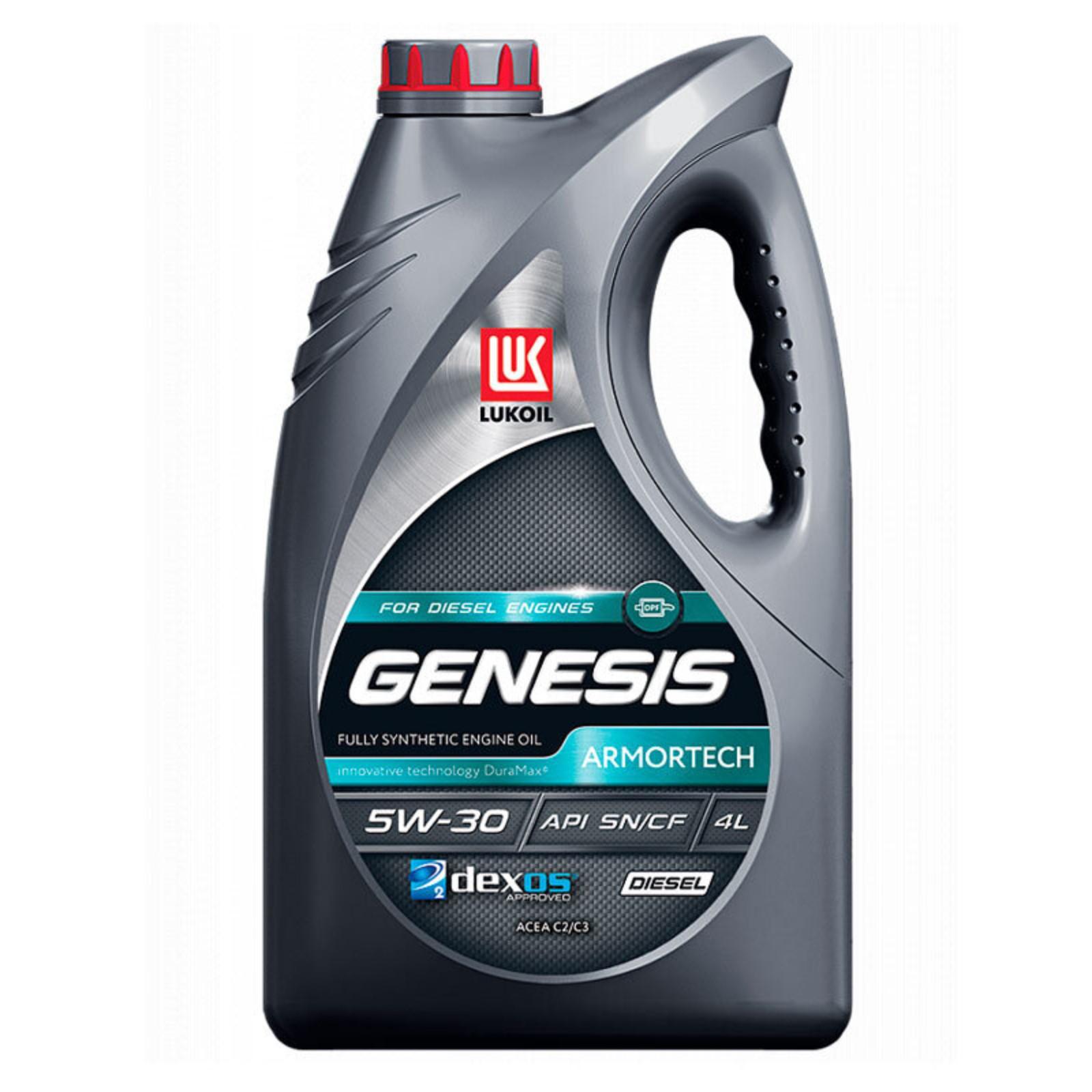 Моторное масло LUKOIL GENESIS ARMORTECH DIESEL 5W‑30, API SN/CF, 4 л