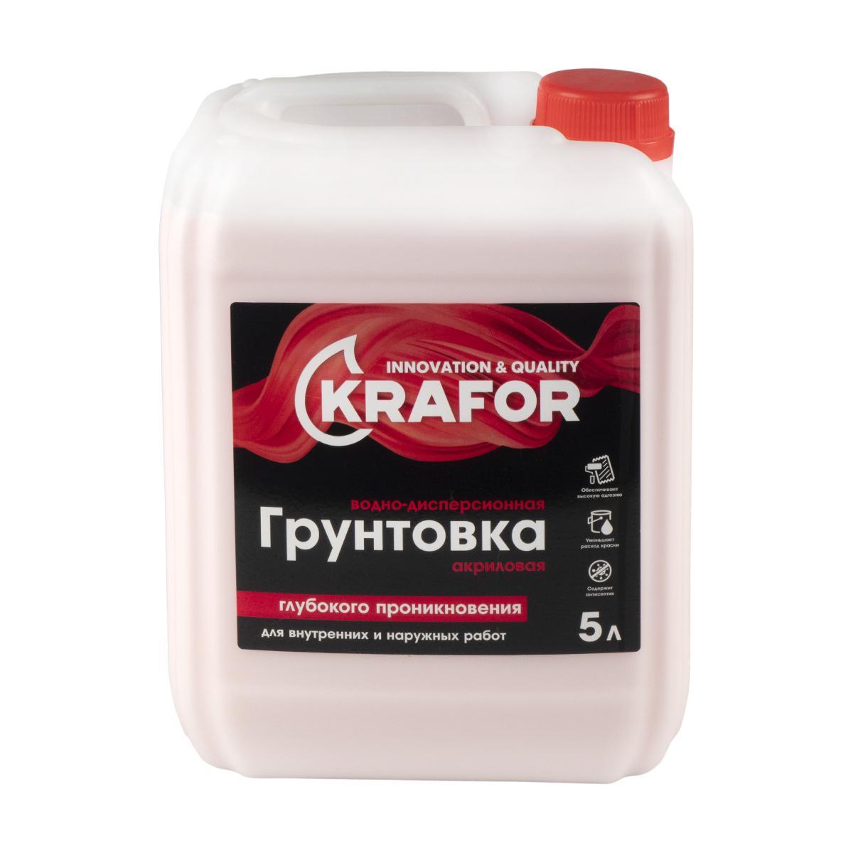 Грунтовка глубокого проникновения Krafor, 5 л