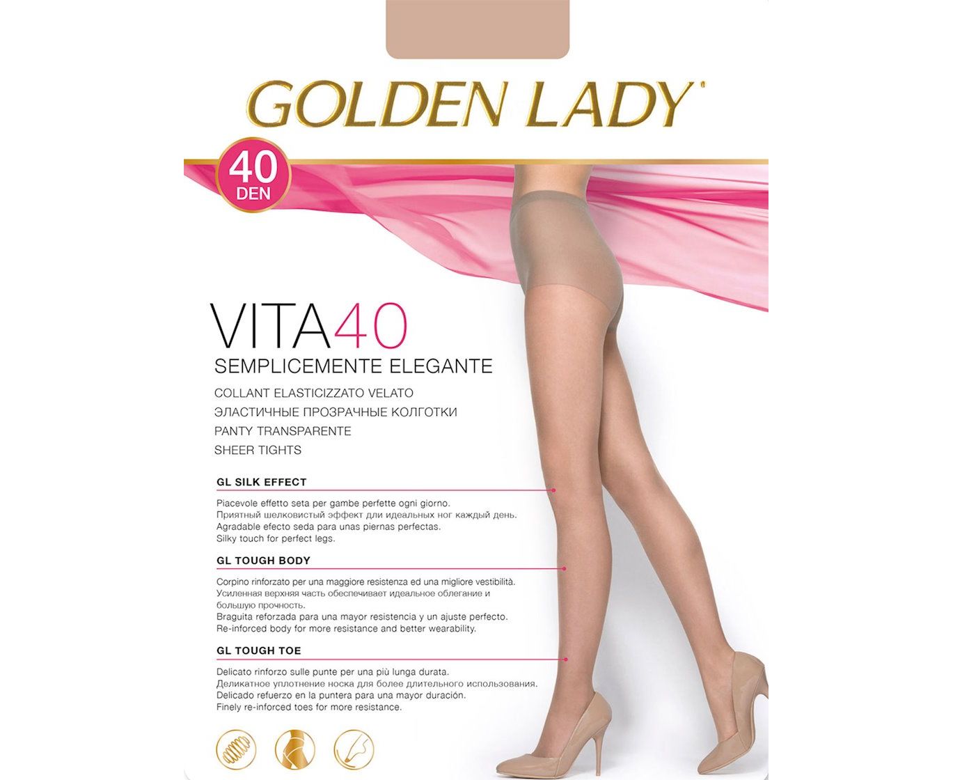 Колготки GOLDEN LADY VITA 40den daino 4L  