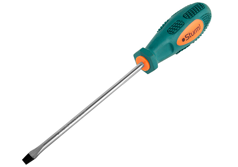 Отвертка шлицевая МАГНИТ. НАКОНЕЧН,эргономич.ручка 6х150 мм,Sturm!