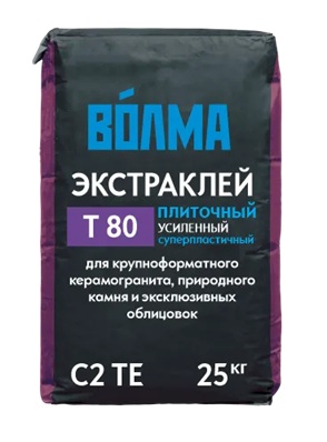 Смесь сухая клеевая на цементном вяжущем С2ТЕ «ВОЛМА-Экстраклей», 25 кг