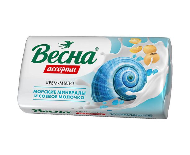 Мыло туалетное Ассорти "Морские минералы и соевое молочко" 90г "Весна" (Весна)