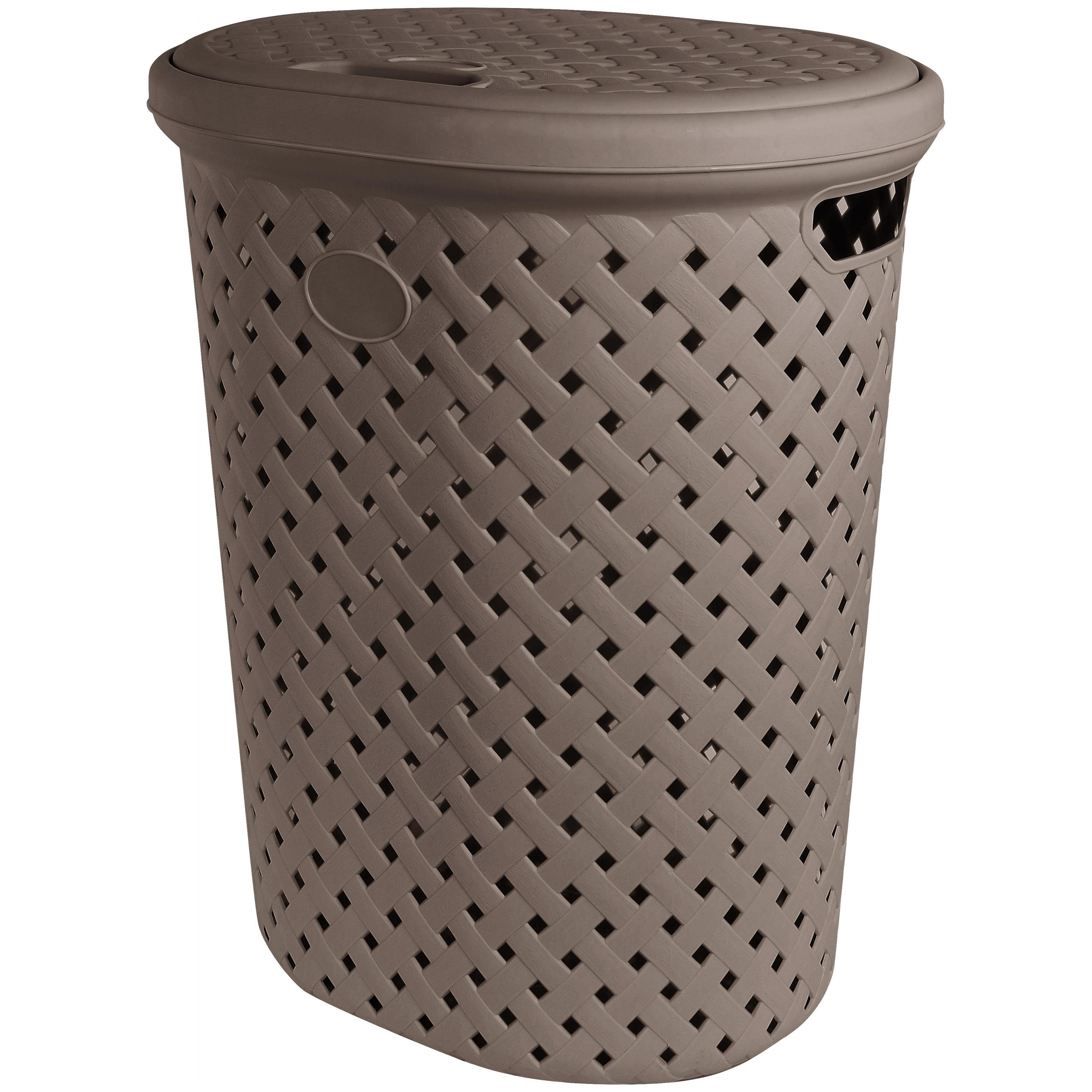 Корзина для белья Plast Team Rattan, 42 л, 415х330х510 мм, шоколадный мокко