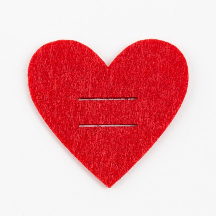 Набор для декора столовых предметов "Love" 4 шт, красный, 5,4 х 5 см, 100% п/э, фетр 