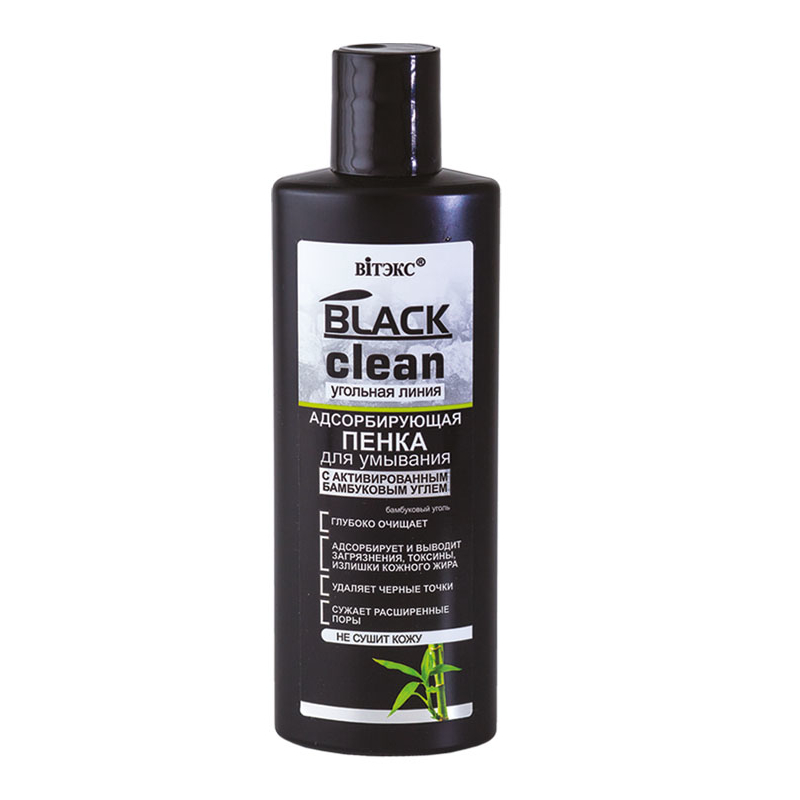 Biтэкс Black CleanУгольная Линия Пенка для умыв Адсорбирующая 200мл