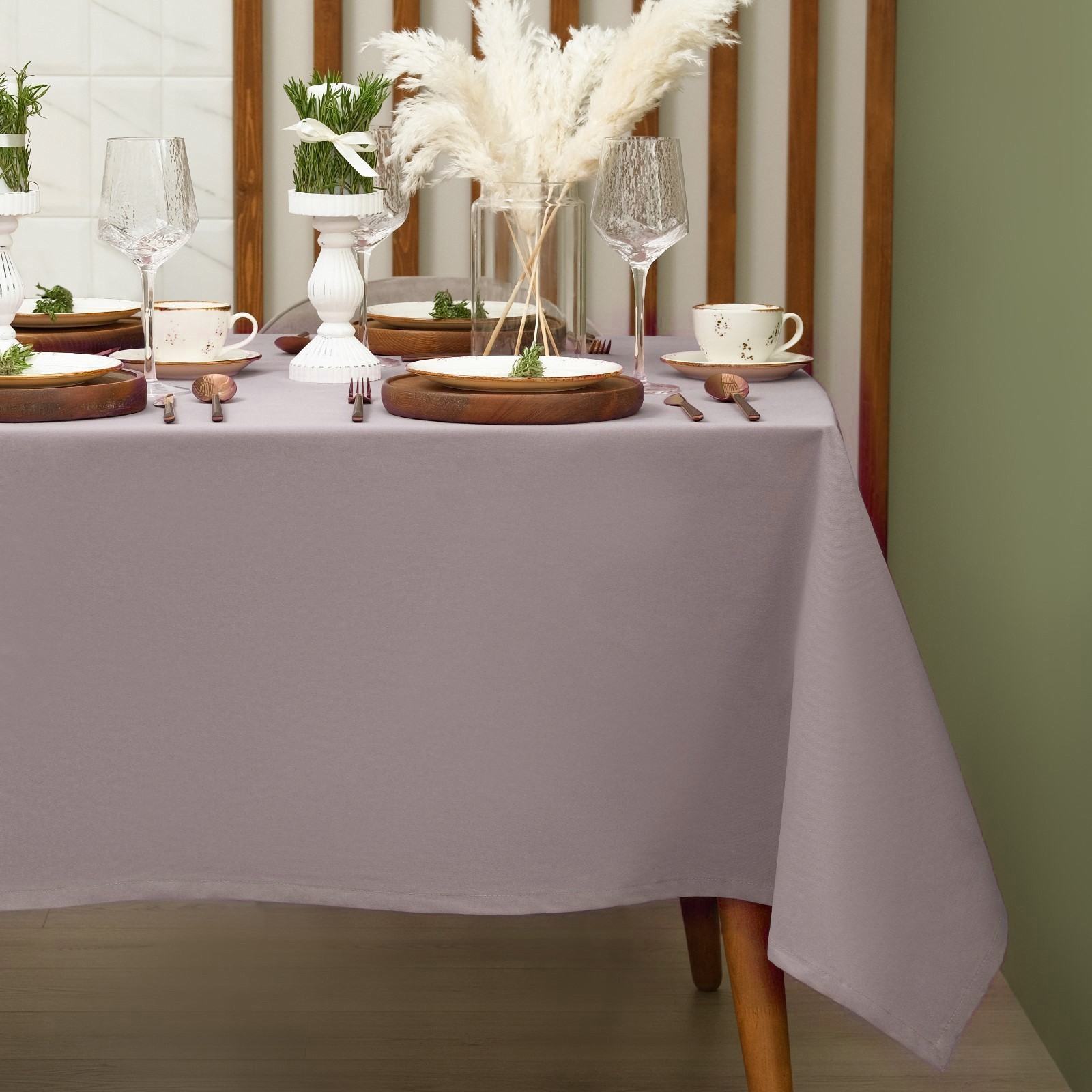Скатерть Этель Kitchen 150х220 см, сиреневый, 100% хл, саржа 220 г/м2