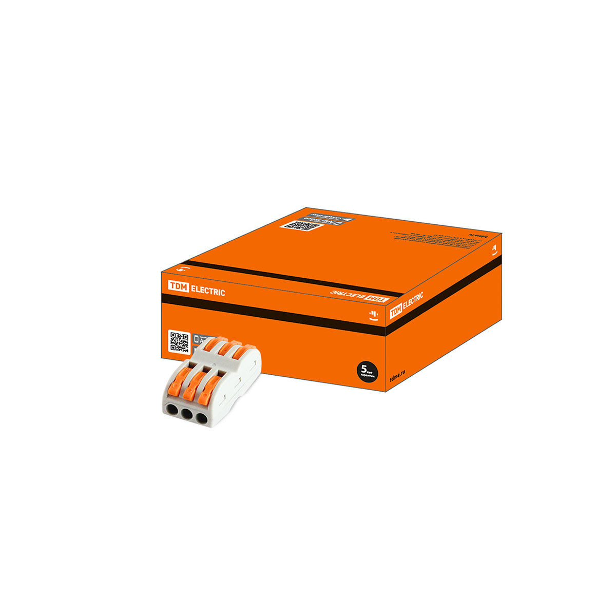 Клемма проходная соединительная Tdm Electric СК-413-2, 0,1 - 2,5 мм², светло-серая