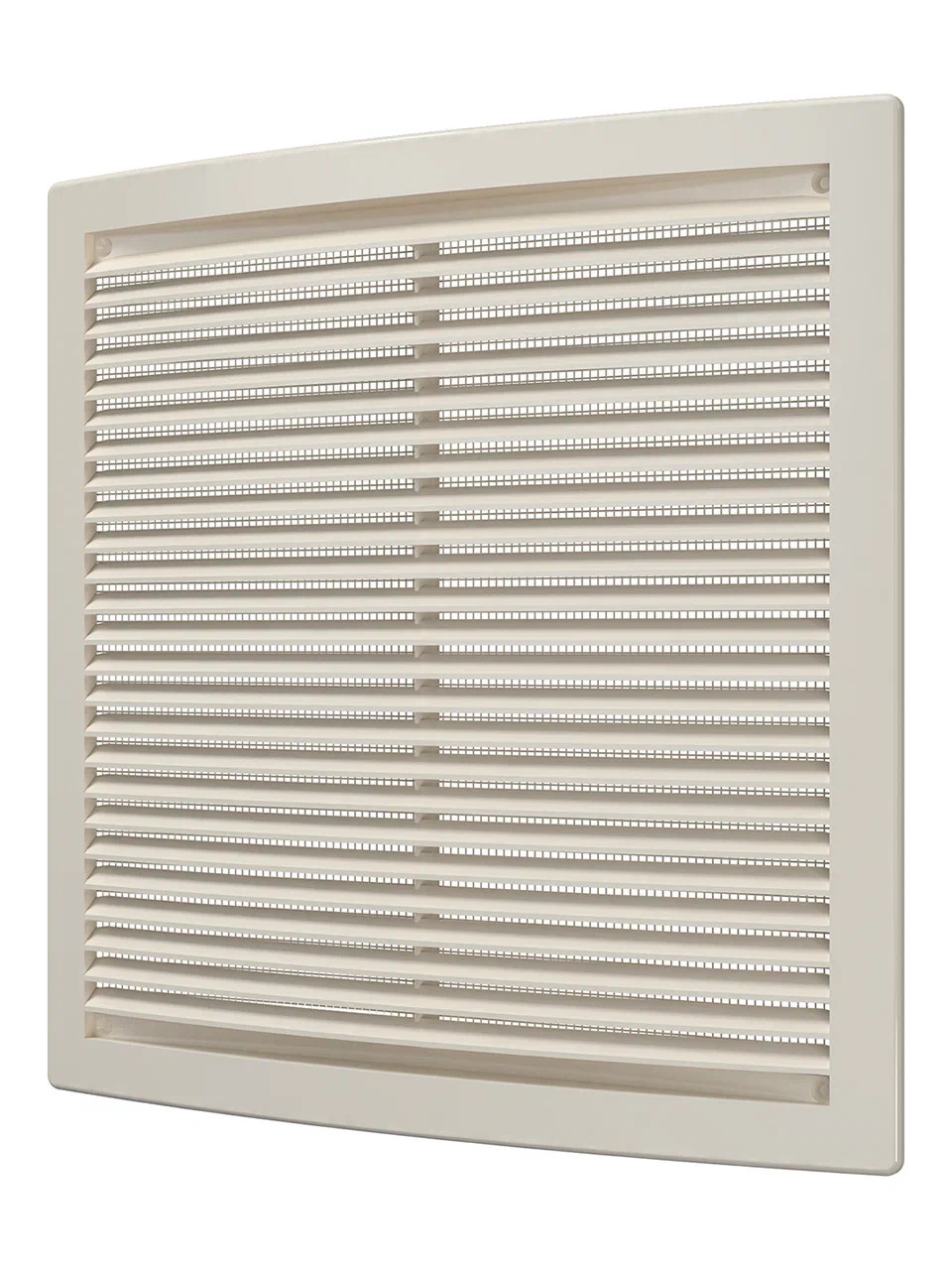 Вентиляционная решетка Era 2525РЦ Ivory, пластиковая, с сеткой, 250 x 250 мм