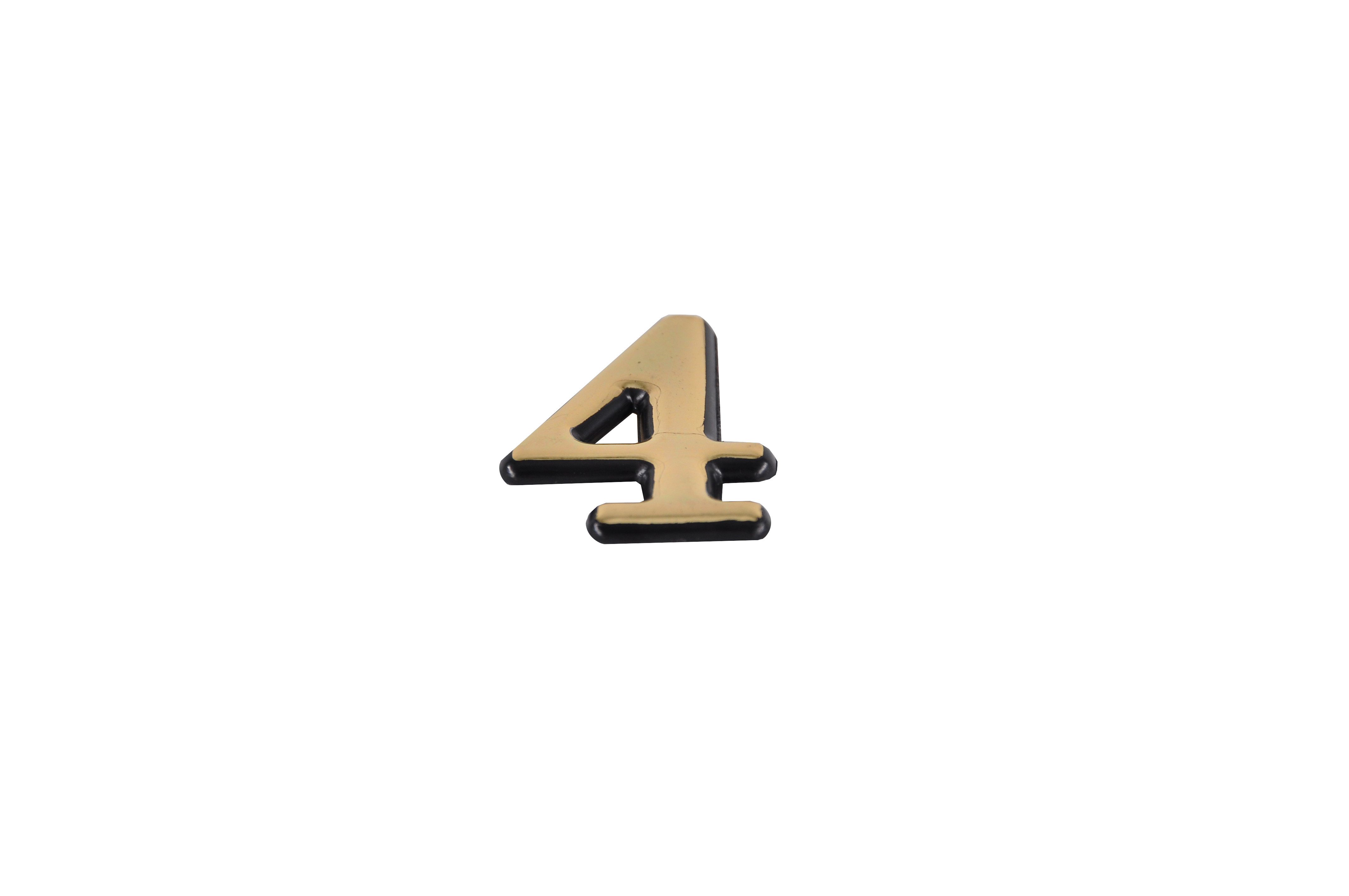 Цифра дверная АЛЛЮР пластик "4" золото