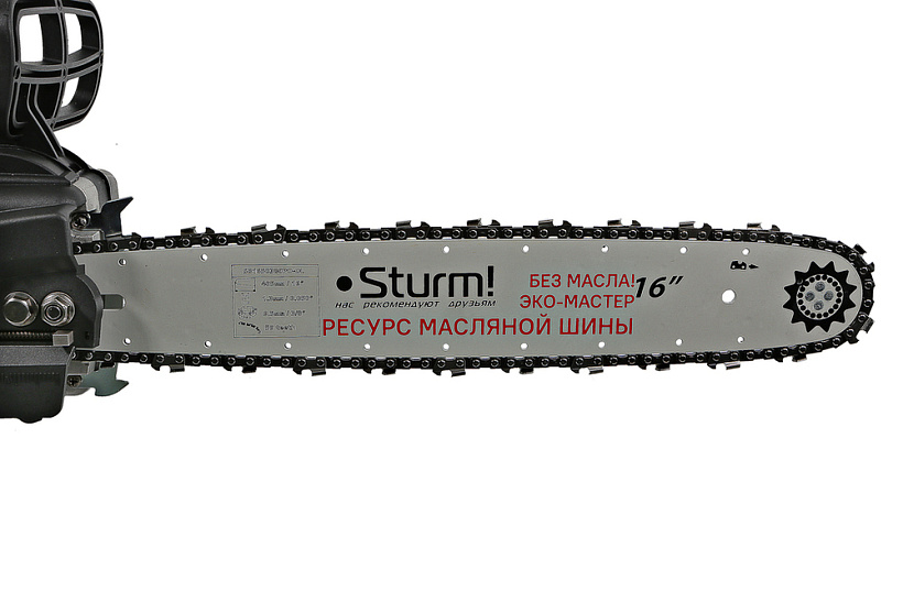 Пила электрическая цепная Sturm!, БЕЗМАСЛЯНАЯ 2,2 кВт, шина 16", 59 звеньев, шаг 3/8"
