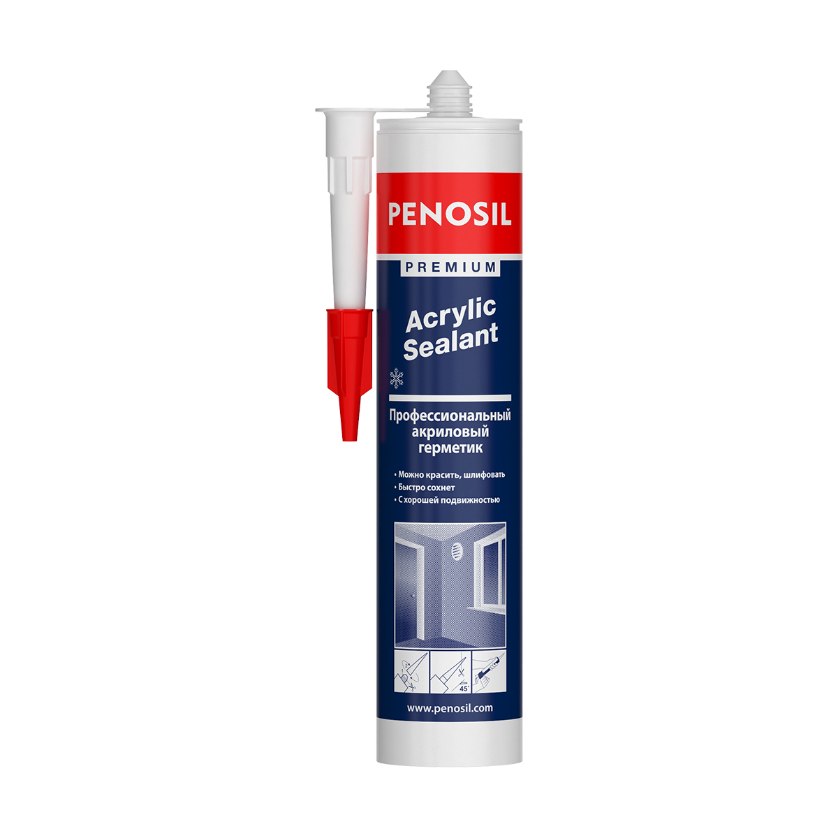 Акриловый герметик Penosil Premium Acrylic Sealant, 280 мл, белый