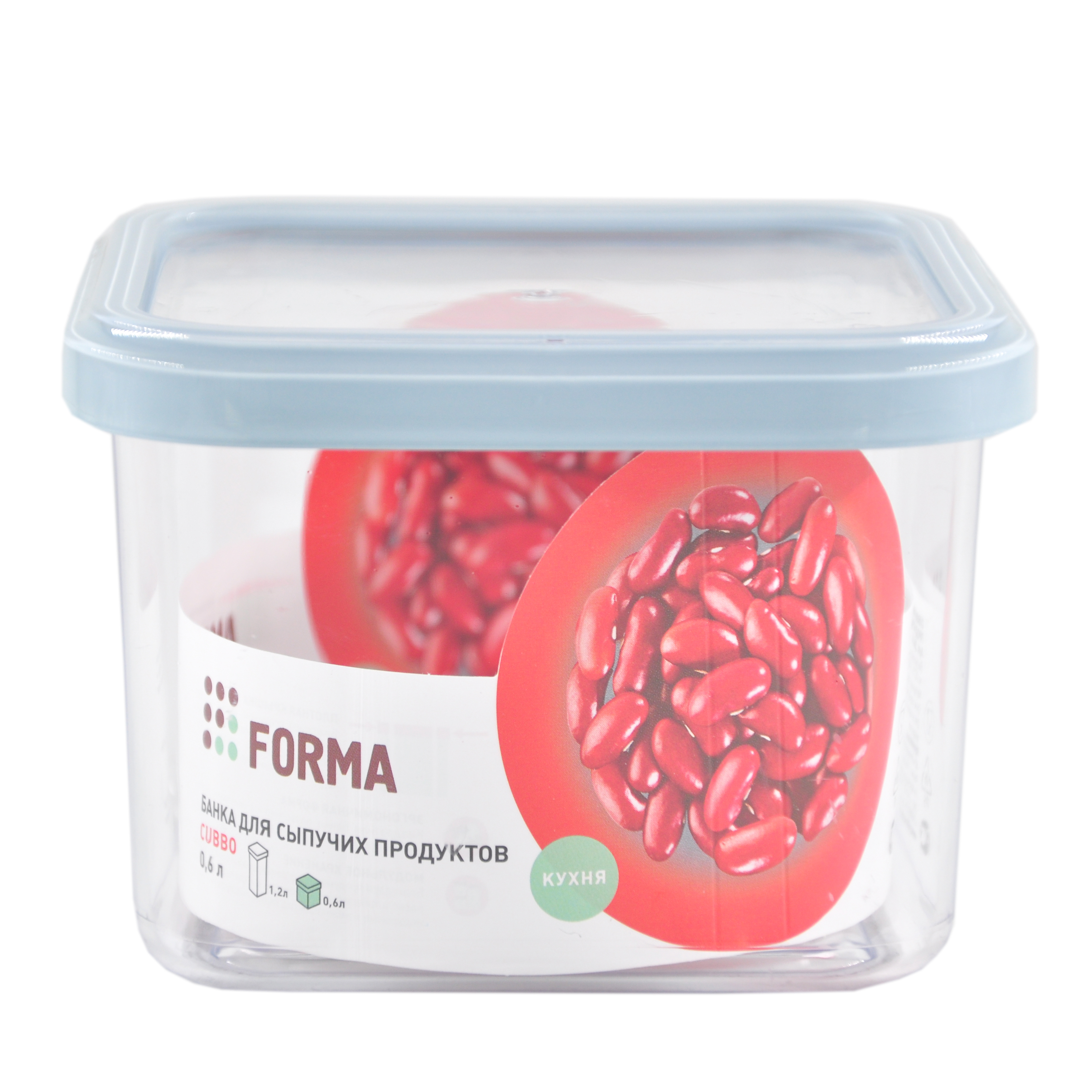 Банка для сыпучих продуктов ПОЛИМЕРБЫТ Forma Light Cubbo 0,6л