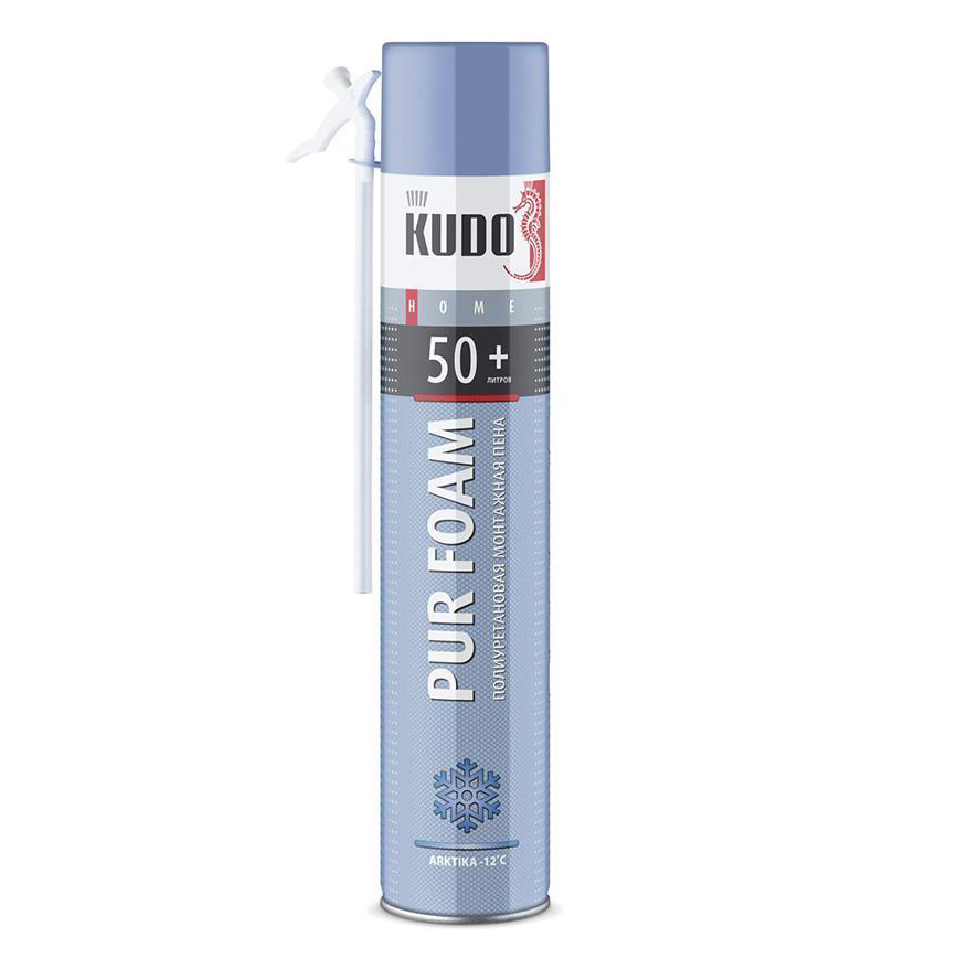 Бытовая монтажная пена Kudo Home 50+, всесезонная, 1000 мл