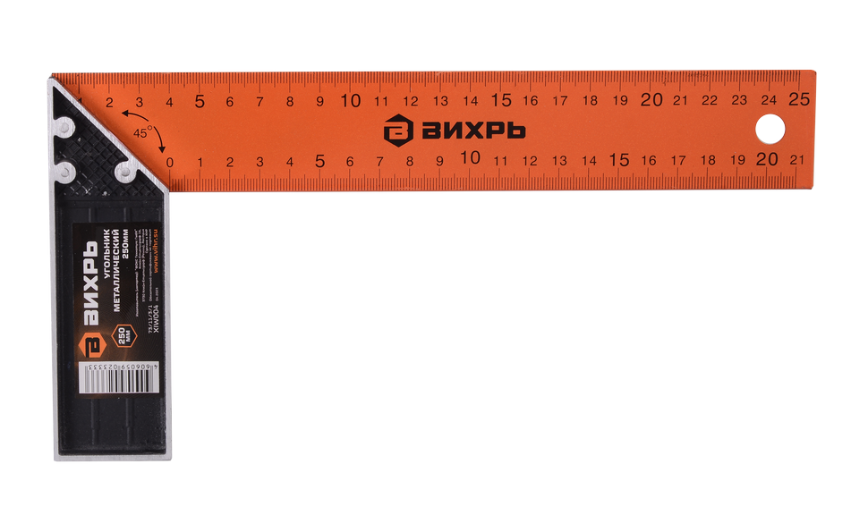 Угольник металлический 250мм Вихрь 73/11/3/1