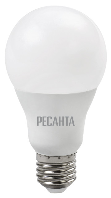 Лампа светодиодная LL-R-A65-15W-230-4K-E27(груша,15Вт,нейтр.,Е27) Ресанта 76/1/20