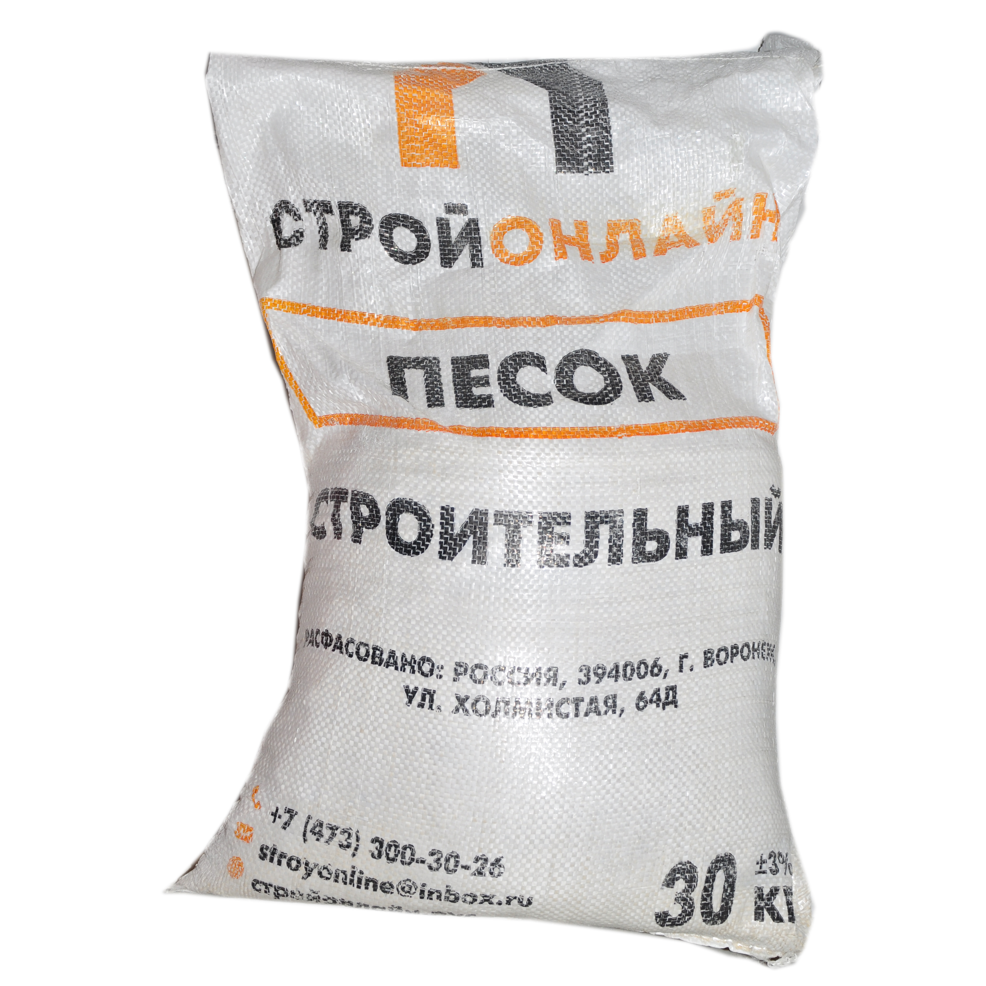 Песок строительный, 30 кг, мешок