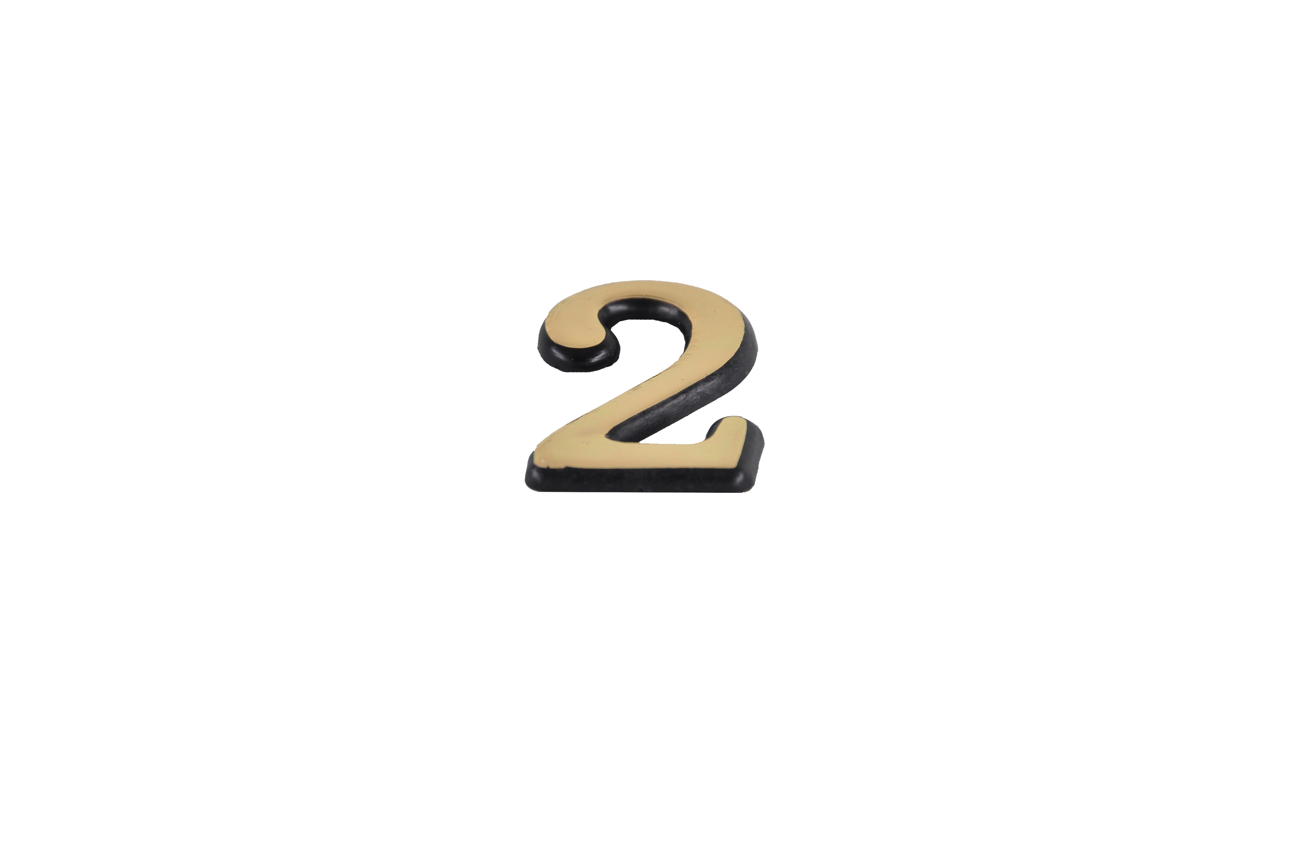 Цифра дверная АЛЛЮР пластик "2" золото 