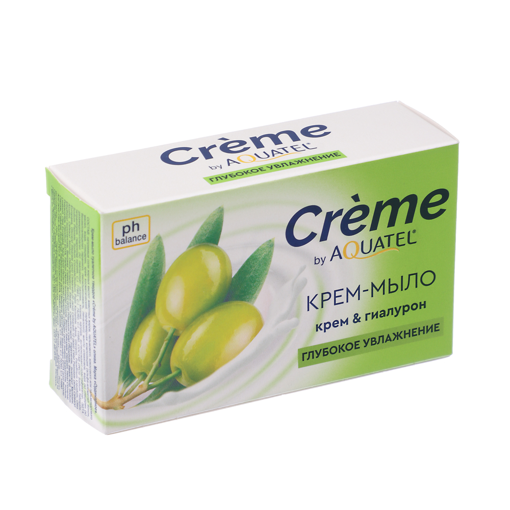 Крем-мыло твердое Crème by AQUATEL Олива, 90 г