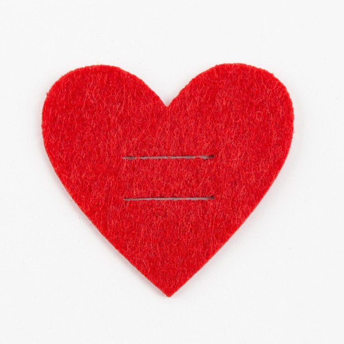 Набор для декора столовых предметов "Love" 4 шт, красный, 5,4 х 5 см, 100% п/э, фетр 