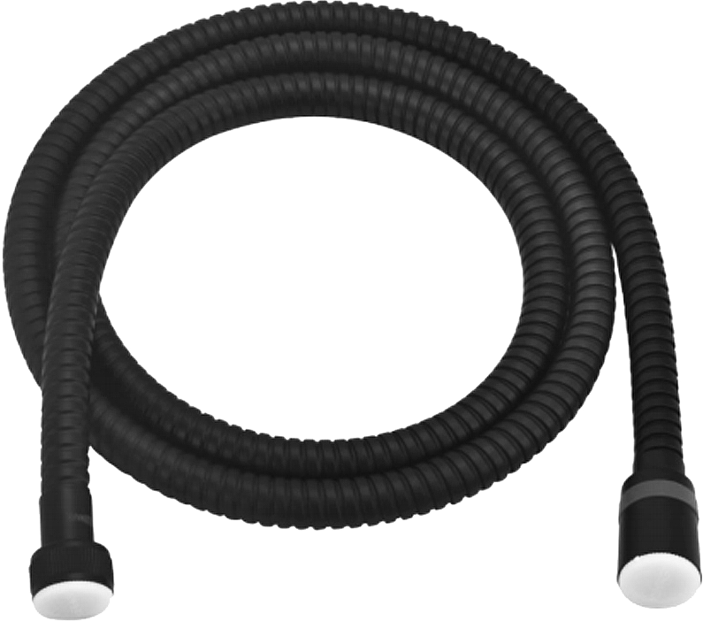 Шланг душевой двухзагибный 1,5 м, TURN-FREE, сталь черная, блистер LE8023S-Black