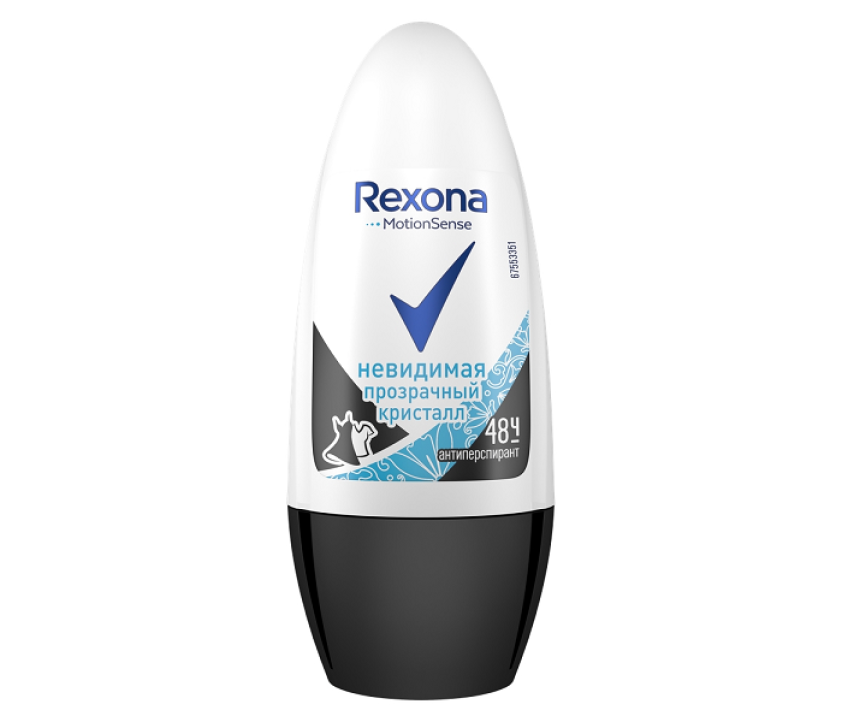REXONA (РЕКСОНА) дез.ролик жен.50мл.КРИСТАЛЛ  (прозрачный кристал) *2/6