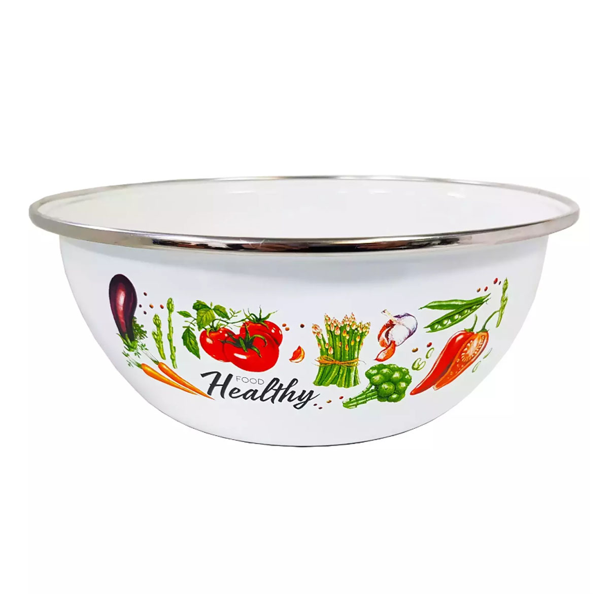 Миска эмал 2,5л нерж/об Veggies TM Appetite