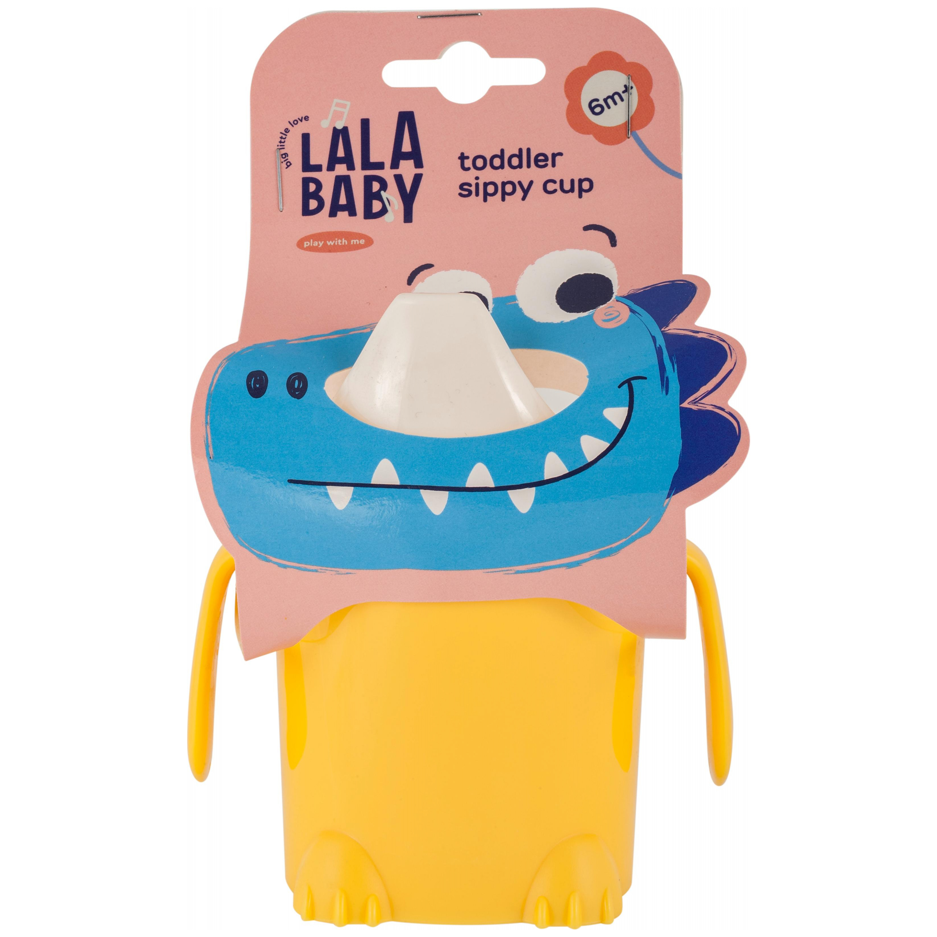 Поильник детский Lalababy Play with Me Hello, Dino!, желтый ХХХ