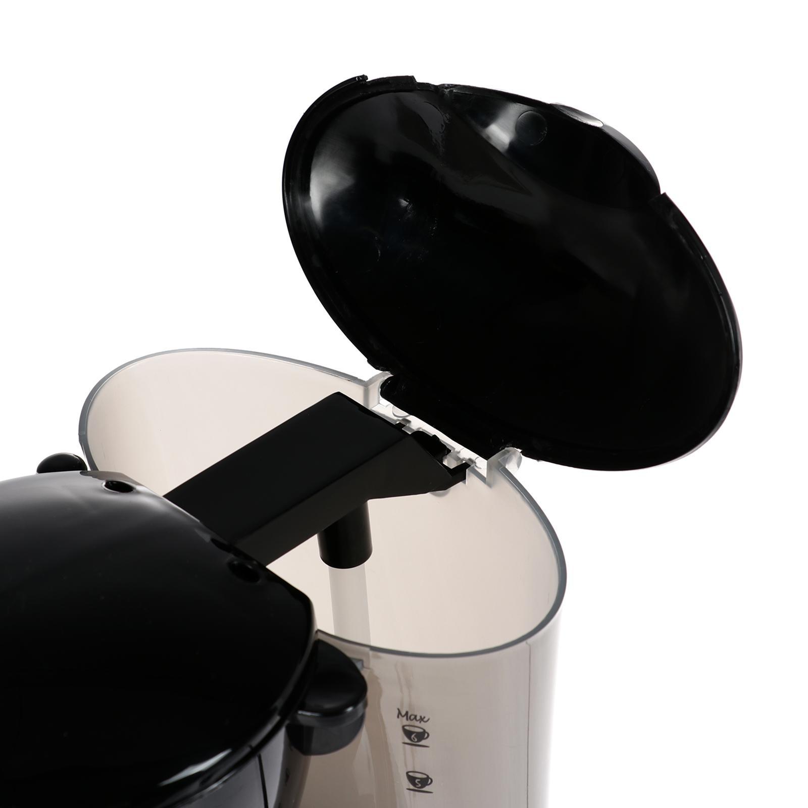 Кофеварка HOMESTAR HS-2021, капельная, 550 Вт, 0.6 л, черная
