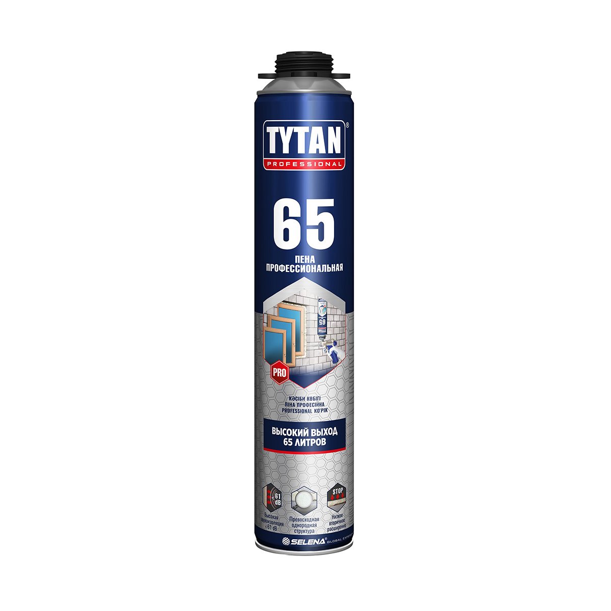 Профессиональная монтажная пена с увеличенным выходом Tytan Professional 65 16951, 750 мл
