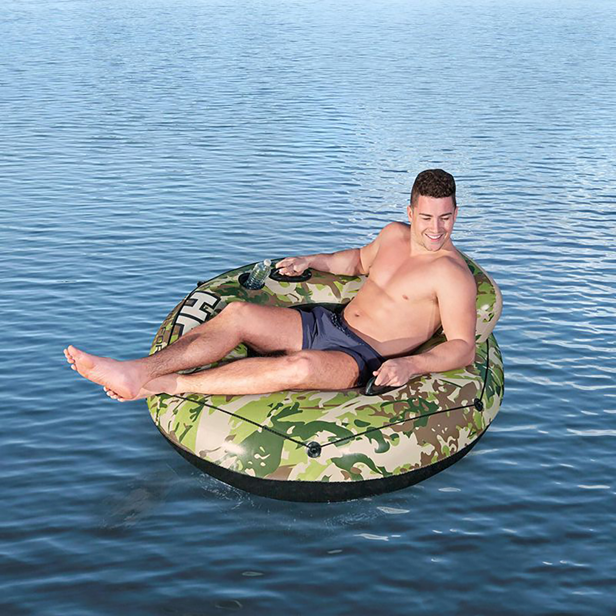 Надувной плот для плавания Bestway Camo Cruiser, 135 см