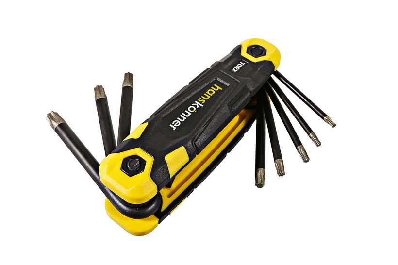 Набор ключей TORX, 8шт, T9-T40, S2, Hanskonner