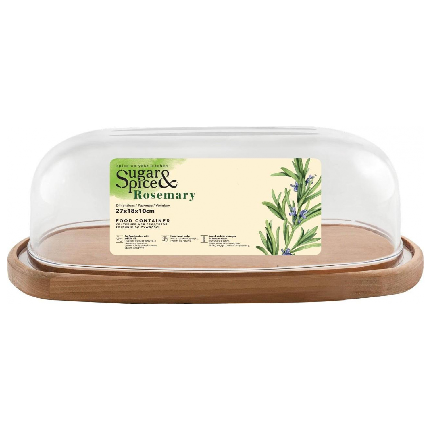Контейнер для продуктов Sugar&Spice Rosemary, деревянный