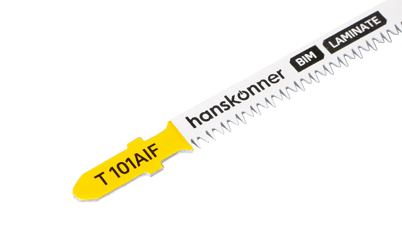 Пилки для лобзика по ламинату 2шт, T101AIF (дер 3-20мм, пласт<30мм) Hanskonner